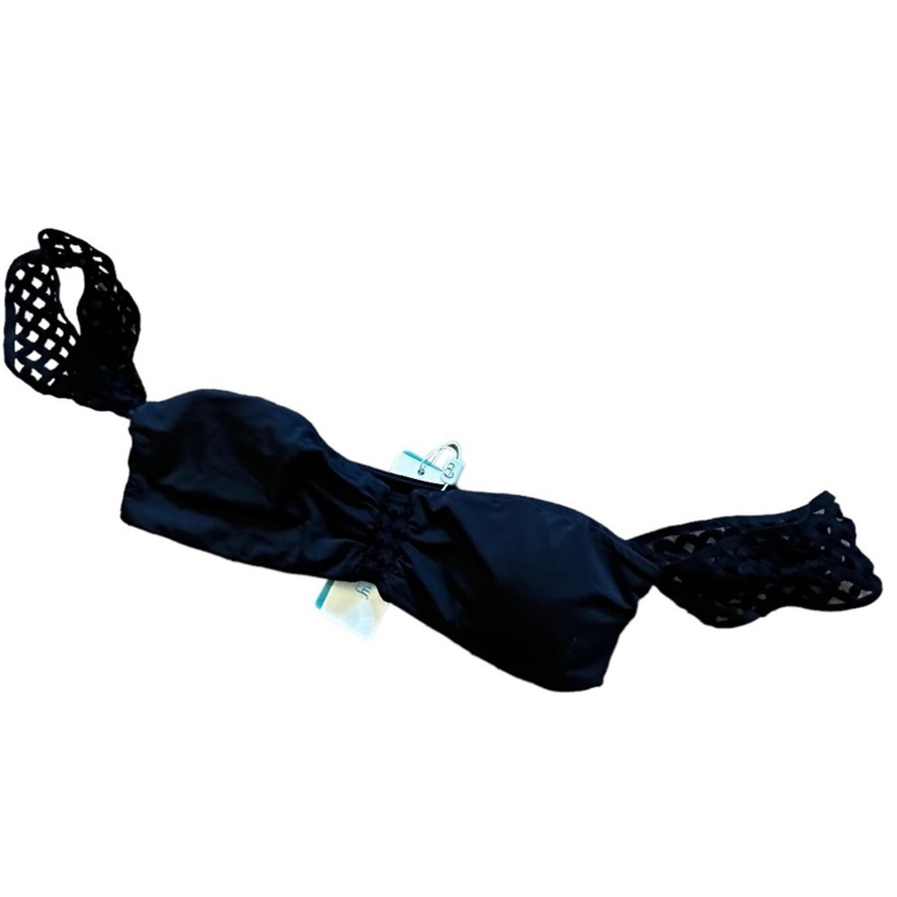 Beach‎ Bunny Hayden Off Shoulder Black Bikini Top nwt